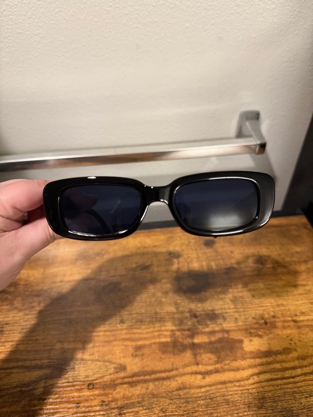 Classic Black Rectangular Sunglasses - Unbranded